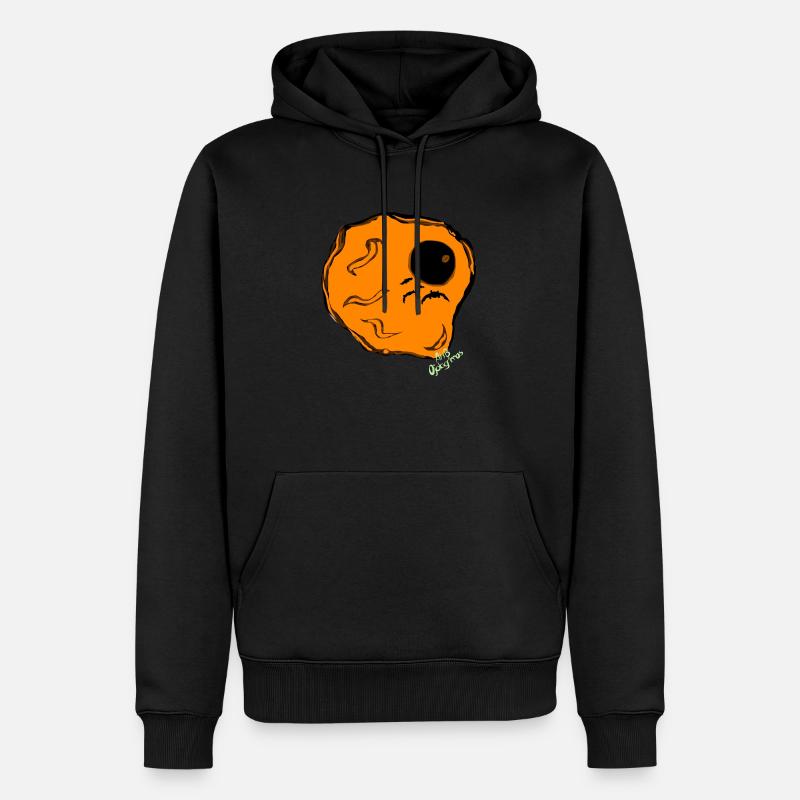 Mon œuf au plat. - Sweat à capuche Premium bio Homme - noir