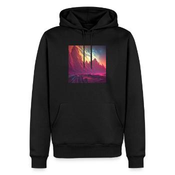 Nature design - Sweat à capuche Premium bio Homme - noir - Devant - Nico (187cm)