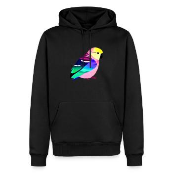 Nymphensittich Vogel Wellensittich Vogelbesitzer - Männer Premium Bio Hoodie - Schwarz - Vorne - Nico (187cm)