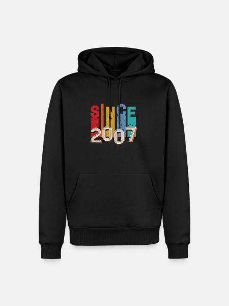 Since 2007 retro - Men’s Premium Organic Hoodie - black