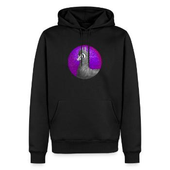 Zen Alpaka - Männer Premium Bio Hoodie - Schwarz - Vorne - Nico (187cm)