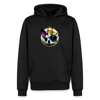 Steampunk Chihuahua - Men’s Premium Organic Hoodie - black - Front - Nico (187cm)