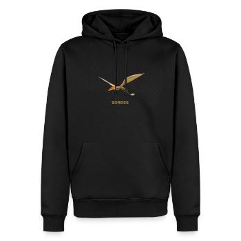 GEHÖRLOSE - Männer Premium Bio Hoodie - Schwarz - Vorne - Nico (187cm)