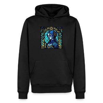 Fille gothique - Sweat à capuche Premium bio Homme - noir - Devant - Nico (187cm)