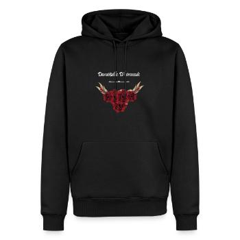 Demoiselle d'honneur floral - Sweat à capuche Premium bio Homme - noir - Devant - Nico (187cm)