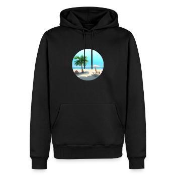 Sommerurlaub Palmen Insel Sonne Palme Strand - Männer Premium Bio Hoodie - Schwarz - Vorne - Nico (187cm)