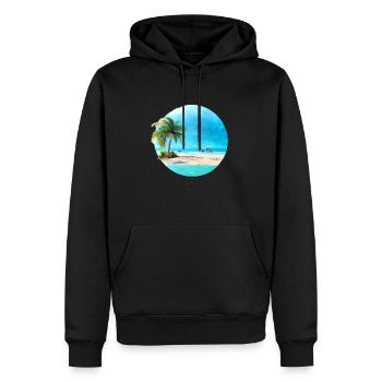Vacances d’été Palm Islands Island Beach Sun - Sweat à capuche Premium bio Homme - noir - Devant - Nico (187cm)