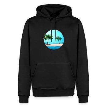 Sommerurlaub Insel Strand Palmen Sonne Palme - Männer Premium Bio Hoodie - Schwarz - Vorne - Nico (187cm)