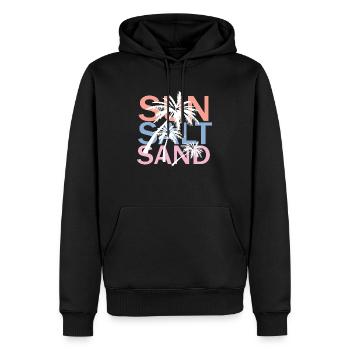 Sun Salt Sand - Männer Premium Bio Hoodie - Schwarz - Vorne - Nico (187cm)