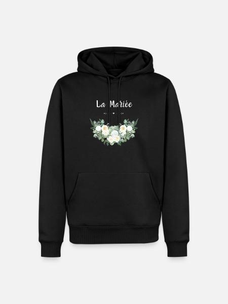 La mariée floral - Sweat à capuche Premium bio Homme - noir
