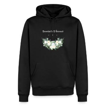 Demoiselle d'honneur floral - Sweat à capuche Premium bio Homme - noir - Devant - Nico (187cm)
