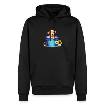 Propriétaires de chiens Chiens Golden Retriever Chiot - Sweat à capuche Premium bio Homme - noir - Devant - Nico (187cm)
