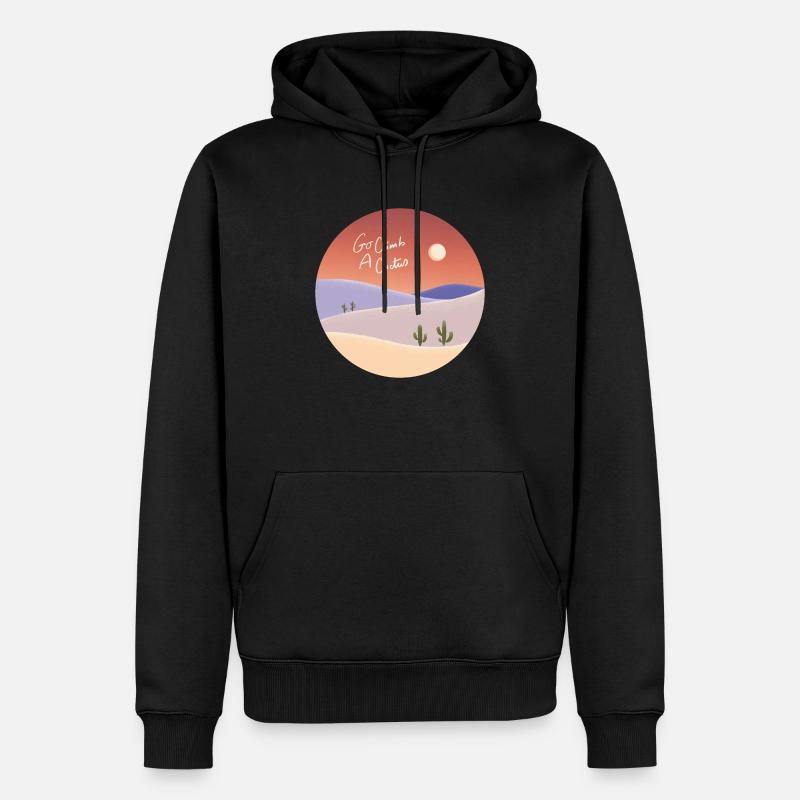 Go climb a cactus - Sweat à capuche Premium bio Homme - noir