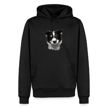 Hundehalter Border Collie Hunde Hundeliebhaber - Männer Premium Bio Hoodie - Schwarz - Vorne - Nico (187cm)
