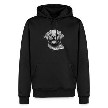 Propriétaires de chiens Golden Retriever chiots chiens - Sweat à capuche Premium bio Homme - noir - Devant - Nico (187cm)