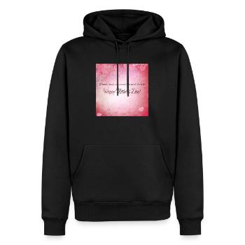 Danke das du für mich da bist - Muttertag Geschenk - Männer Premium Bio Hoodie - Schwarz - Vorne - Nico (187cm)