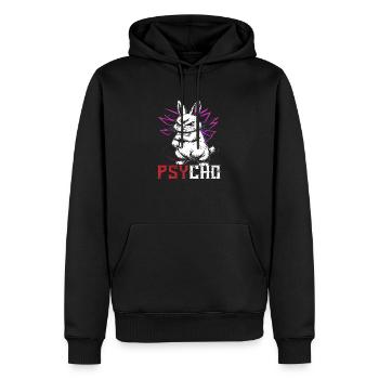 Psycho Rabbit - Men’s Premium Organic Hoodie - black - Front - Nico (187cm)