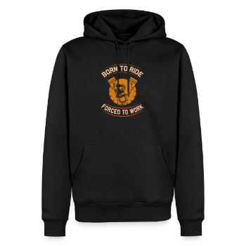 Born To Ride Skull Motorcycle Design - Sweat à capuche Premium bio Homme - noir - Devant - Nico (187cm)