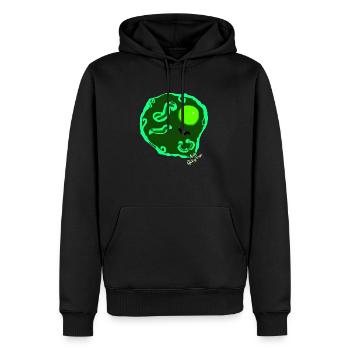 Œuf au plat par Isabel B. - Sweat à capuche Premium bio Homme - noir - Devant - Nico (187cm)