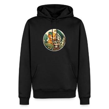 Wild babies - Sweat à capuche Premium bio Homme - noir - Devant - Nico (187cm)