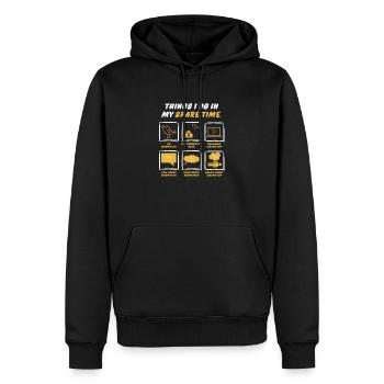 BIRDWATCH IN SPARE TIME - Men’s Premium Organic Hoodie - black - Front - Nico (187cm)