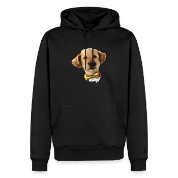 Propriétaires de chiens Golden Retriever chiots chiens - Sweat à capuche Premium bio Homme - noir - Devant - Nico (187cm)
