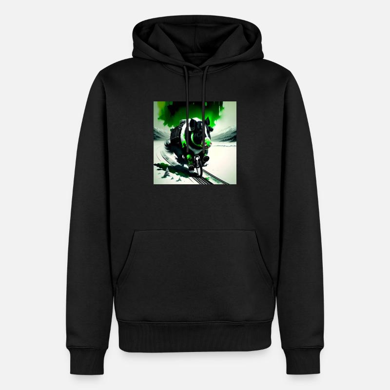 Le cochon vert - Sweat à capuche Premium bio Homme - noir