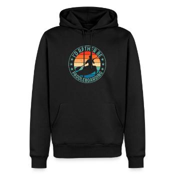 I'd Rather Be Paddleboarding Stand Up Paddling Boa - Männer Premium Bio Hoodie - Schwarz - Vorne - Nico (187cm)