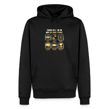 PUZZLE IN SPARE TIME - Men’s Premium Organic Hoodie - black - Front - Nico (187cm)