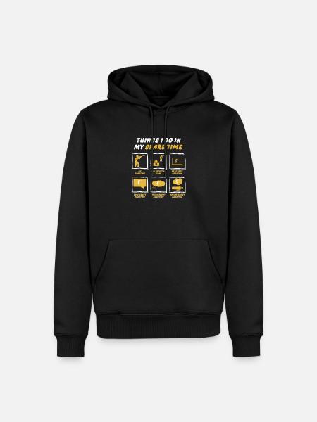 SHOOTING IN SPARE TIME - Men’s Premium Organic Hoodie - black