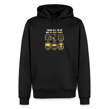 SEWING IN SPARE TIME - Men’s Premium Organic Hoodie - black - Front - Nico (187cm)