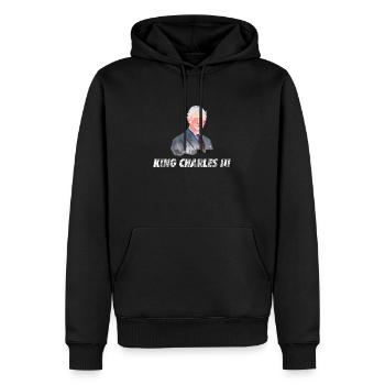 Charles III - Couronnement du roi Charles III 2023 - Sweat à capuche Premium bio Homme - noir - Devant - Nico (187cm)