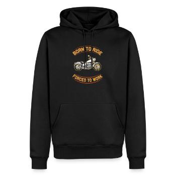 Conception Born To Ride Chopper - Sweat à capuche Premium bio Homme - noir - Devant - Nico (187cm)