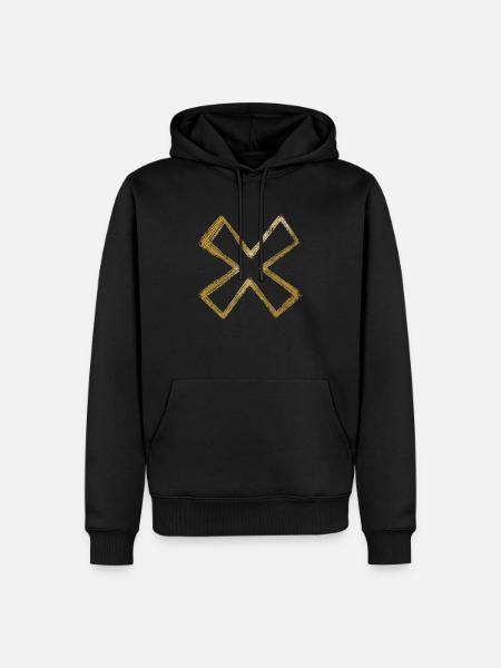 Golden cross - Männer Premium Bio Hoodie - Schwarz