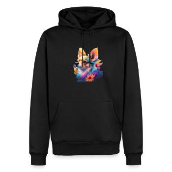 Chihuahua - Sweat à capuche Premium bio Homme - noir - Devant - Nico (187cm)