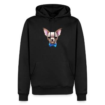 Chiens Chihuahua Chien Chihuahua Chihuahua Puppy Dog Propriétaires - Sweat à capuche Premium bio Homme - noir - Devant - Nico (187cm)