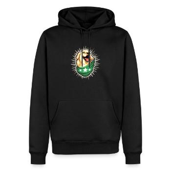 🌞My Lil' Golden Retriever Sunshine🐾✨💖 - Männer Premium Bio Hoodie - Schwarz - Vorne - Nico (187cm)