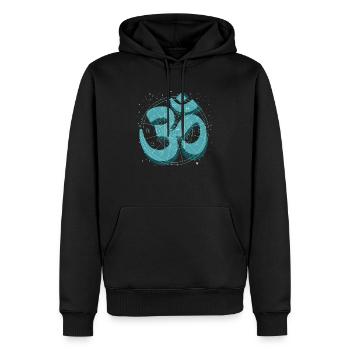 om zeichen sternzeichen symbol spirit - Männer Premium Bio Hoodie - Schwarz - Vorne - Nico (187cm)