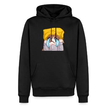 Ein Emote der Streamerin Pillowg1rl - Cry - Männer Premium Bio Hoodie - Schwarz - Vorne - Nico (187cm)