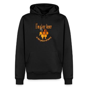 Ich bin ein Bienenliever in der Kraft des Honigs - Männer Premium Bio Hoodie - Schwarz - Vorne - Nico (187cm)