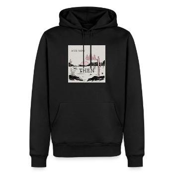 Farm products logo - Männer Premium Bio Hoodie - Schwarz - Vorne - Nico (187cm)