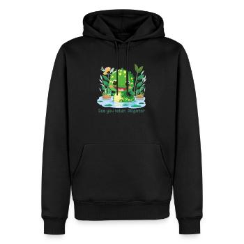 Se you later, Alligator - Sweat à capuche Premium bio Homme - noir - Devant - Nico (187cm)