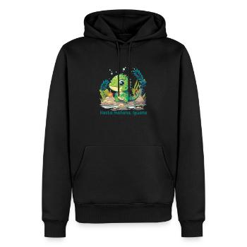 Hasta mañana, Iguana - Sweat à capuche Premium bio Homme - noir - Devant - Nico (187cm)