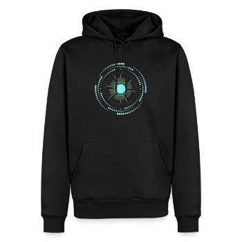 Creative logo - Männer Premium Bio Hoodie - Schwarz - Vorne - Nico (187cm)