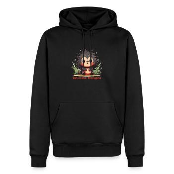 Get in line, Porcupine - Sweat à capuche Premium bio Homme - noir - Devant - Nico (187cm)
