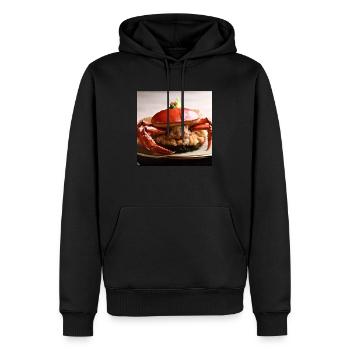 un citoyen à l’ de crabe - Sweat à capuche Premium bio Homme - noir - Devant - Nico (187cm)
