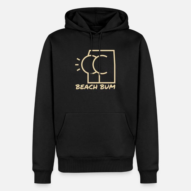 Clochard de plage - Sweat à capuche Premium bio Homme - noir