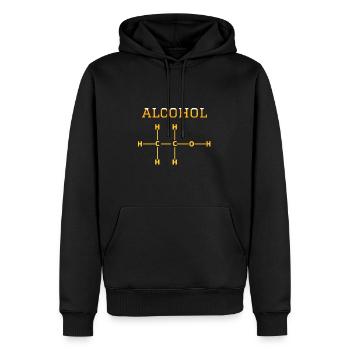 Alcohol Molecule - Men’s Premium Organic Hoodie - black - Front - Nico (187cm)