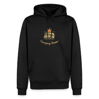 Camping Queen Vintage - Männer Premium Bio Hoodie - Schwarz - Vorne - Nico (187cm)