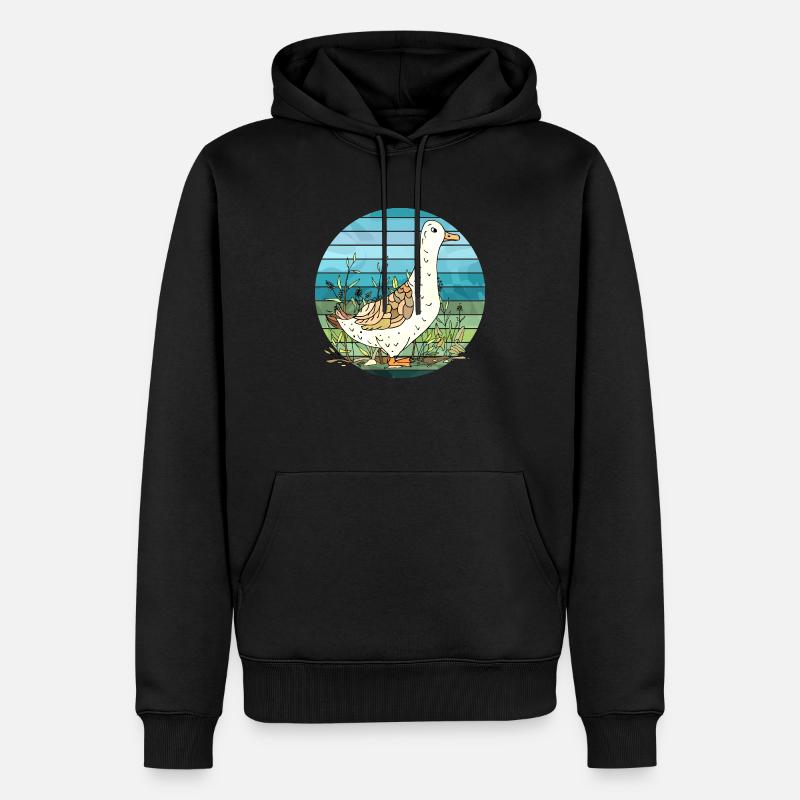 Canard - Sweat à capuche Premium bio Homme - noir